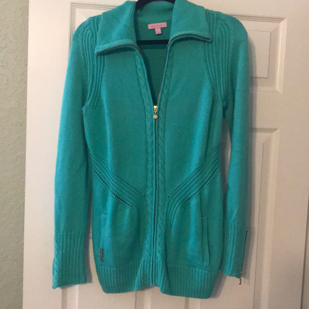 Lilly Pulitzer Zip front sweater